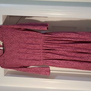 Maison Jules L A-line pink lace dress modest